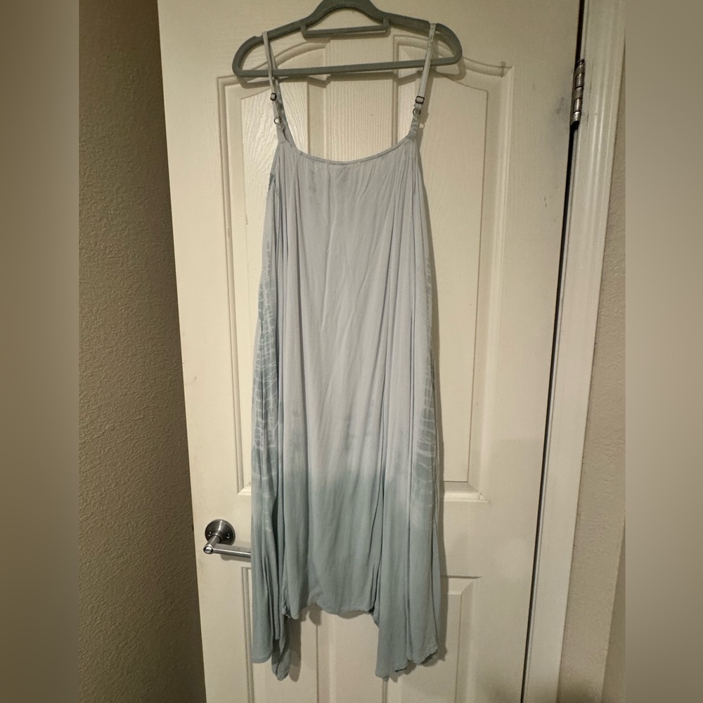Sundance Tie Dye Boho Maxi Dress — Adjustable Straps — Pockets — Women’s Small